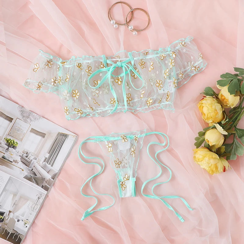 Ultra Transparent Sensual Bra And Underwear Setsv