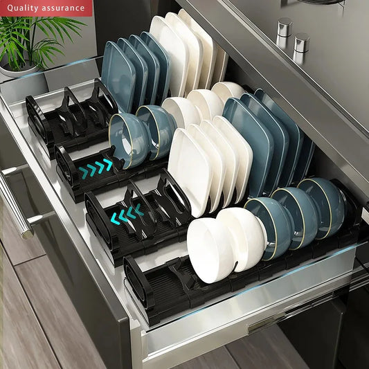 Kitchen Cabinet Dish Storage Rack Drawer