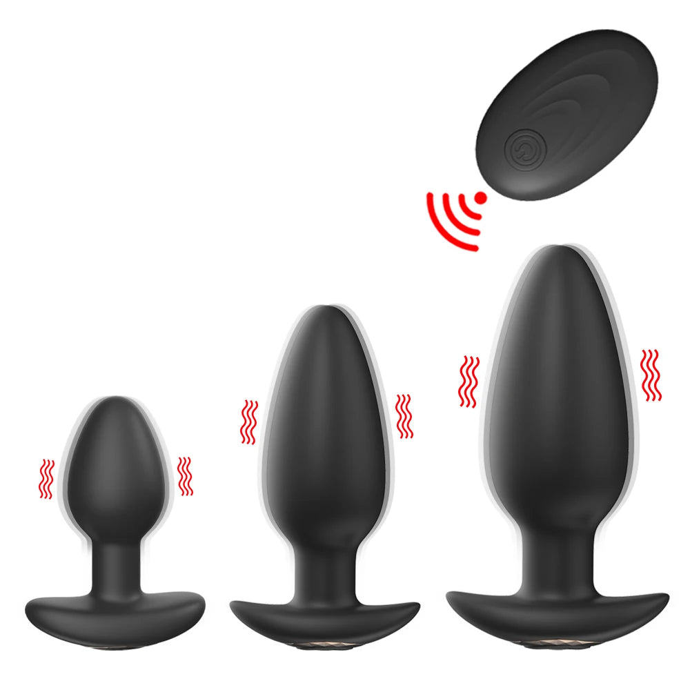 Wireless Remote Control Vibrating Anal Butt Plug Prostate Massager Sex Toys