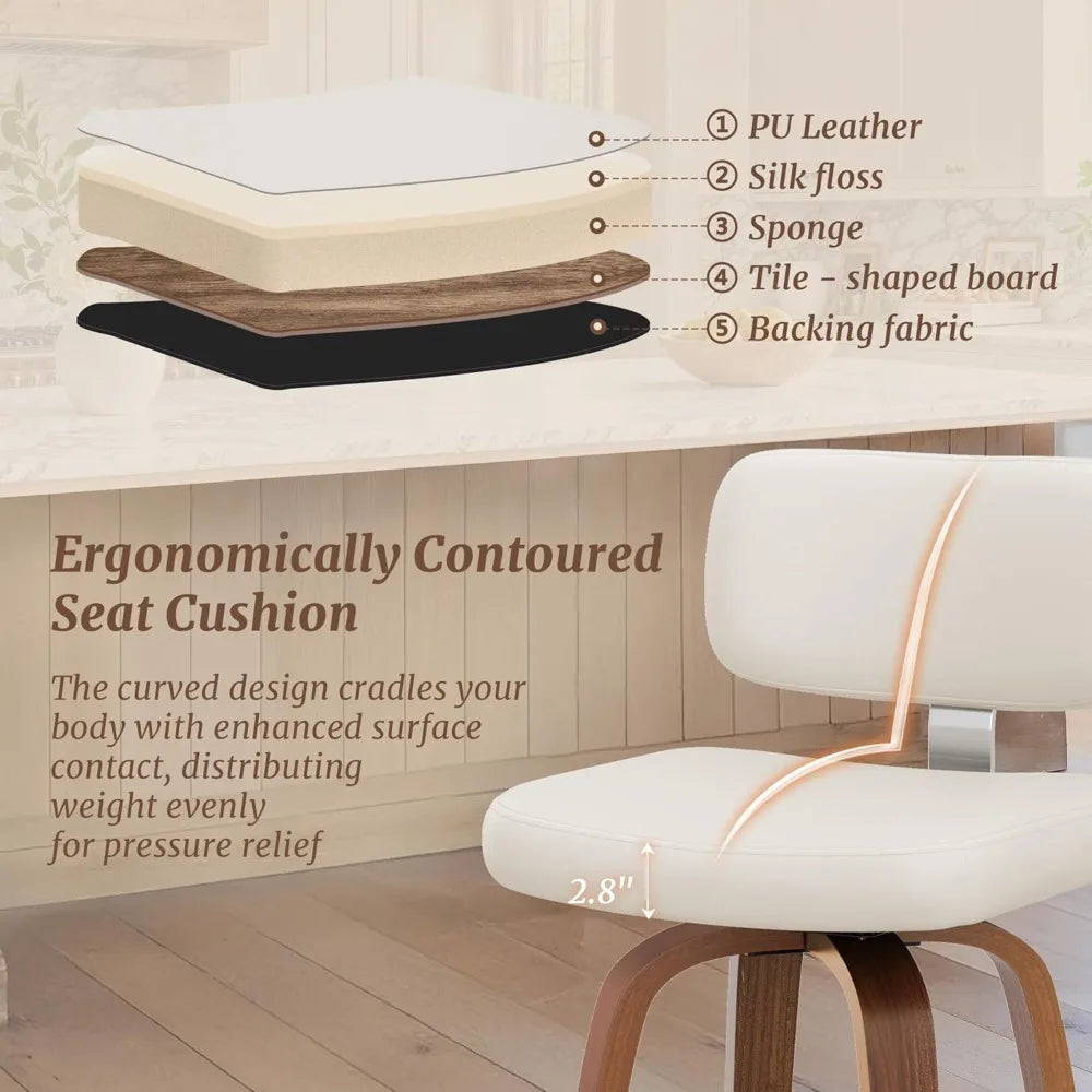 GUANGBAI Swivel Counter Height Bar Stools