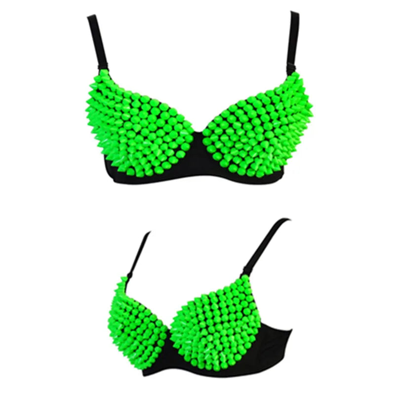 Sequined Push Up Stage Bra