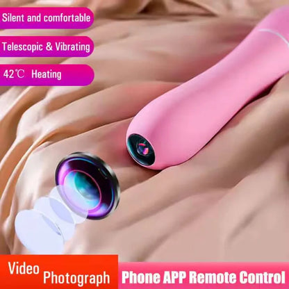 Mini HD Camera Vagina Anus Vibrator Mobile APP Control Telescopic Dildo Heating Body Massager Adult Sex Toys For Women Couple