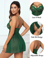 Elegant Lace Babydoll Nightgown