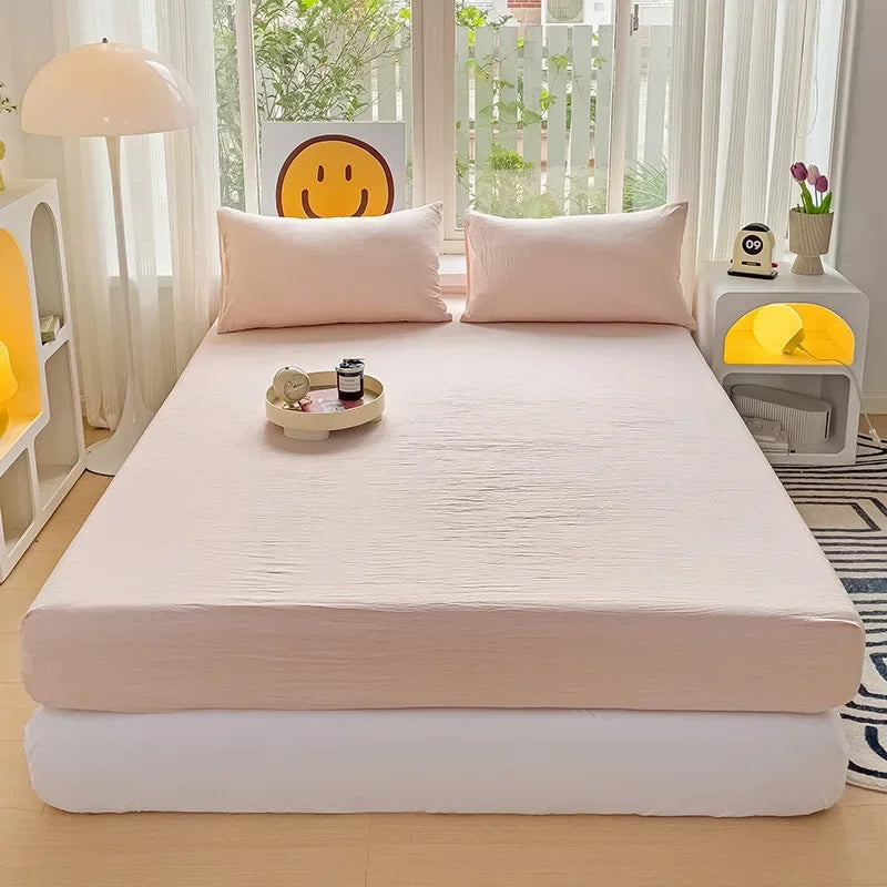 Luxury Washed Cotton Fitted Sheet