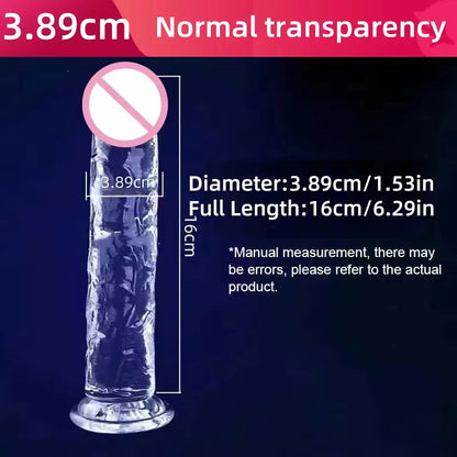 Transparent Soft Jelly Dildo Realistic Fake Dick Penis Suction Cup Dildo Realistic Sex Toys For Lesbian Women Female Masturbator