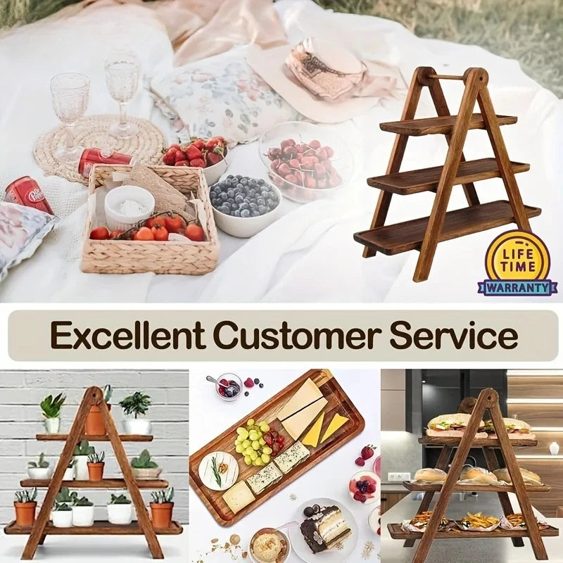 3 Tier Serving Tray Three Tiered Cupcake Stand Rectangle