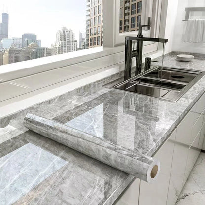 Waterproo&Moisture-Proof  Wallpaper Countertop Self-Adhesiv Cabinet Renovation Tile Marble Sticker