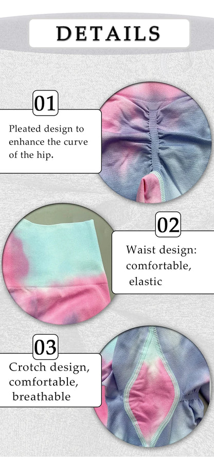 Mrs win Tie Dye Yoga Pants High Waist Leggings