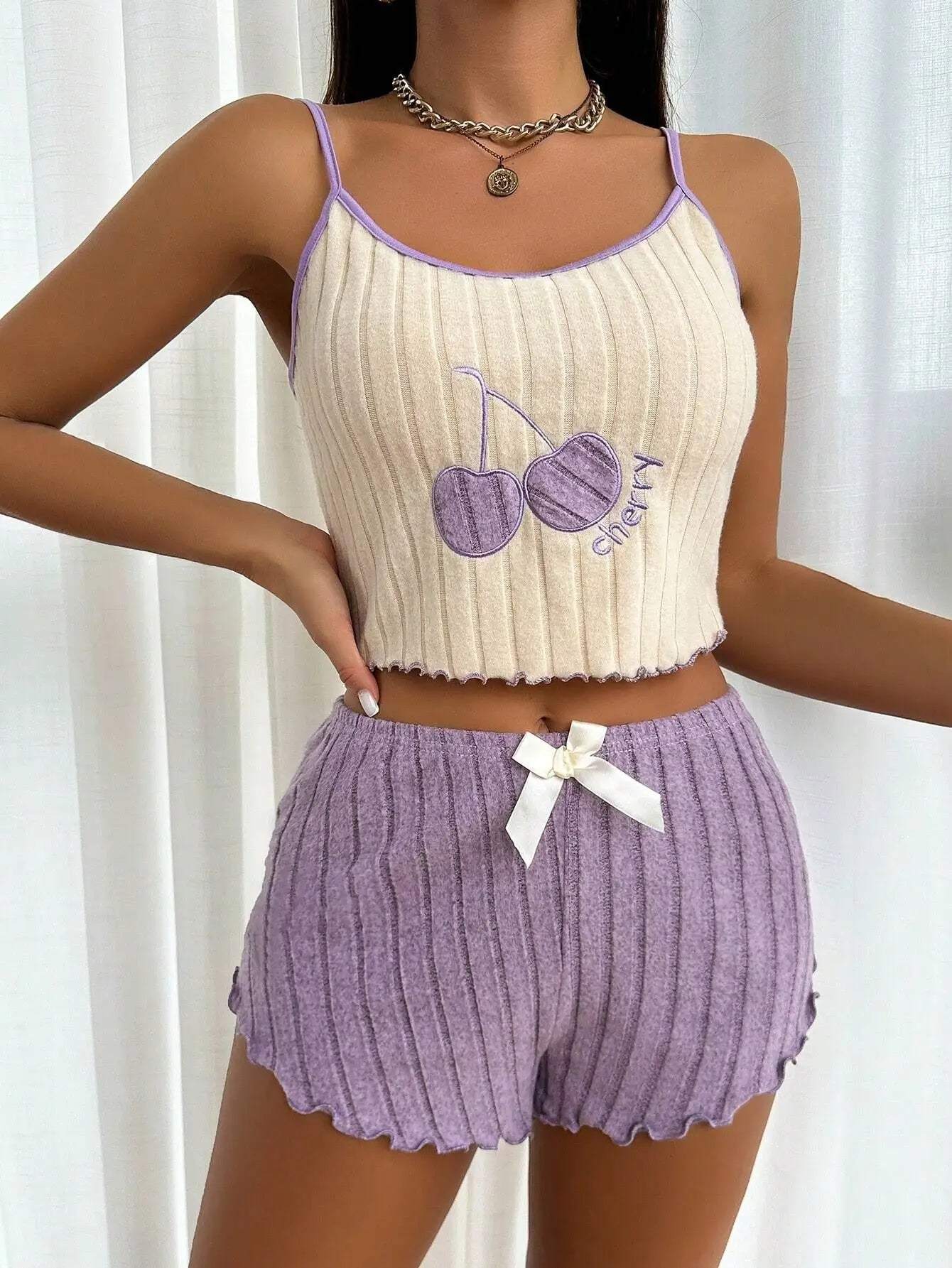 Summer Floral Pajama Set - Spaghetti Strap