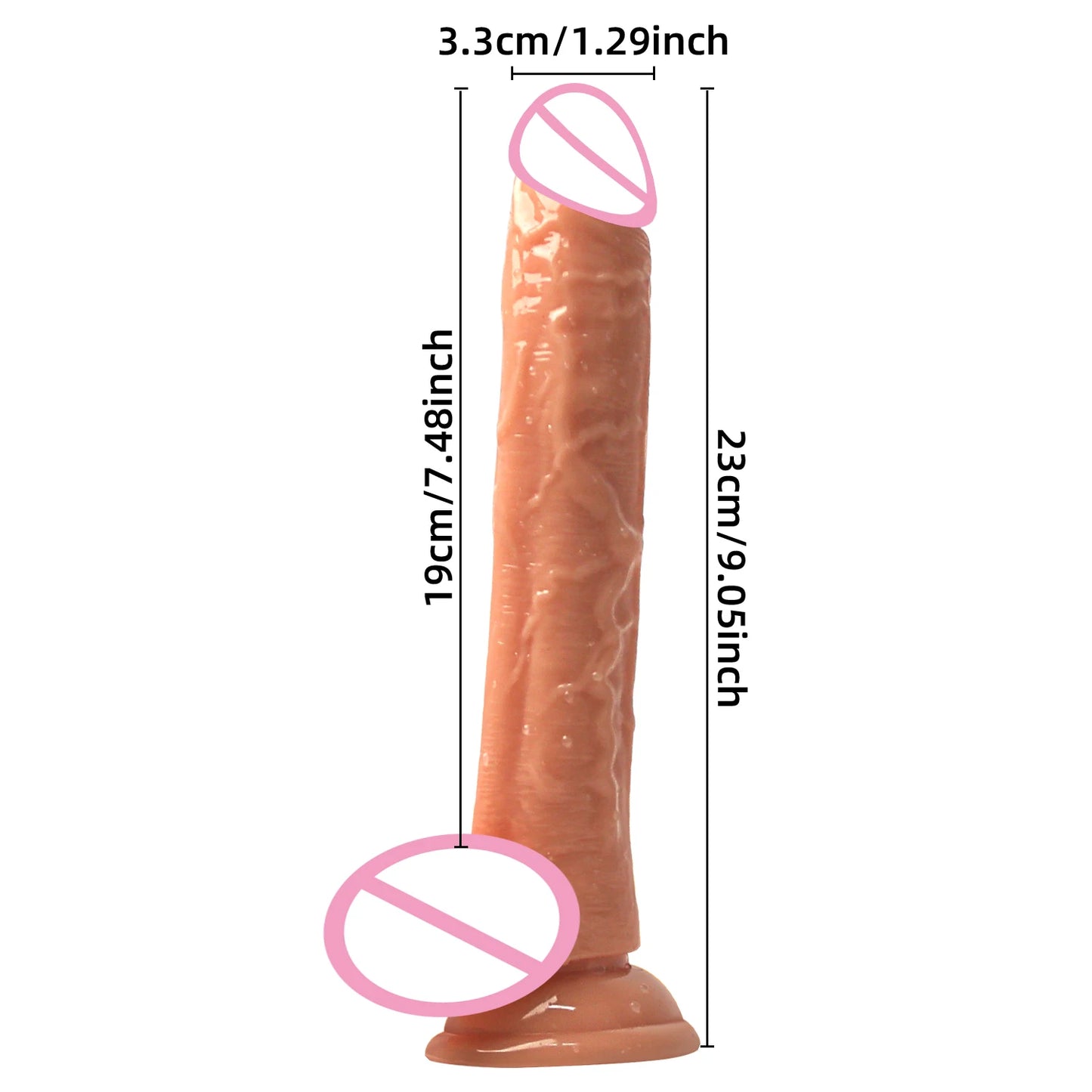 Realistic G-Spot Dildo with Suction Cup Long Penis