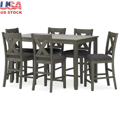 DUTRIEUX 7-Piece Counter Height Dining Set