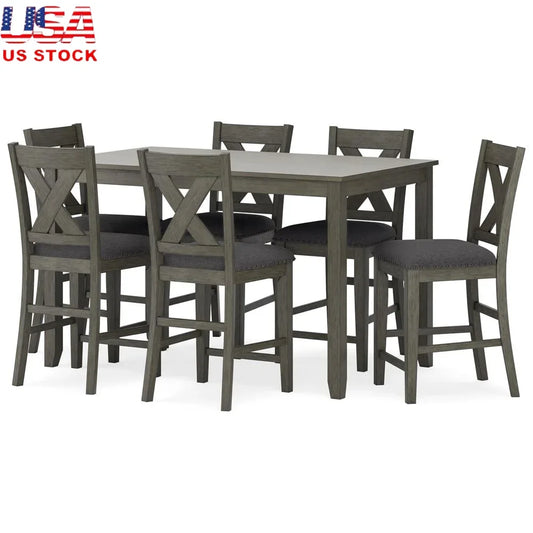 DUTRIEUX 7-Piece Counter Height Dining Set