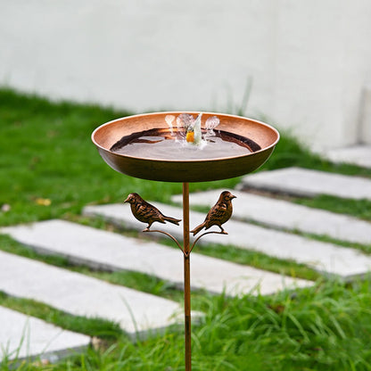Metal Bird Bath - Vintage 5-Prong Base Iron Pedestal