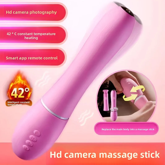 Mini HD Camera Vagina Anus Vibrator Mobile APP Control Telescopic Dildo Heating Body Massager Adult Sex Toys For Women Couple