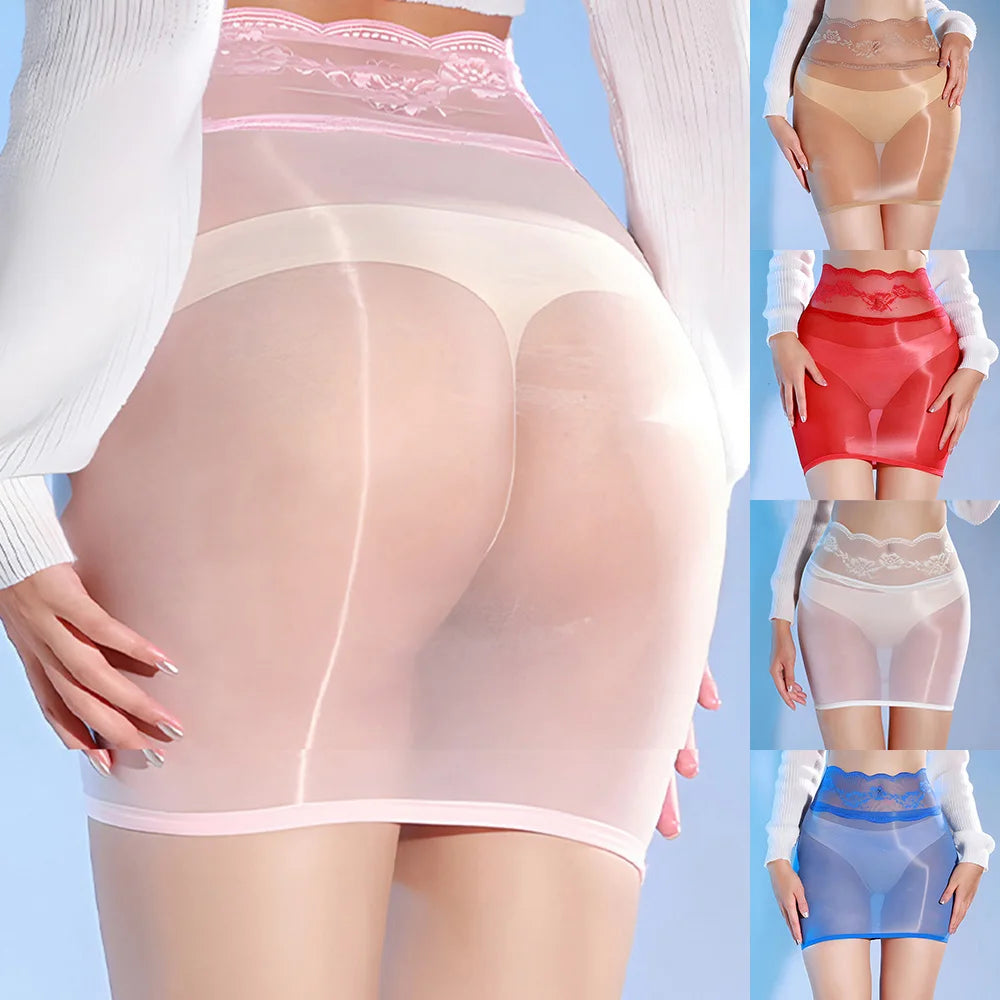 Womens Mesh Sexy Mini Skirt Stretchy