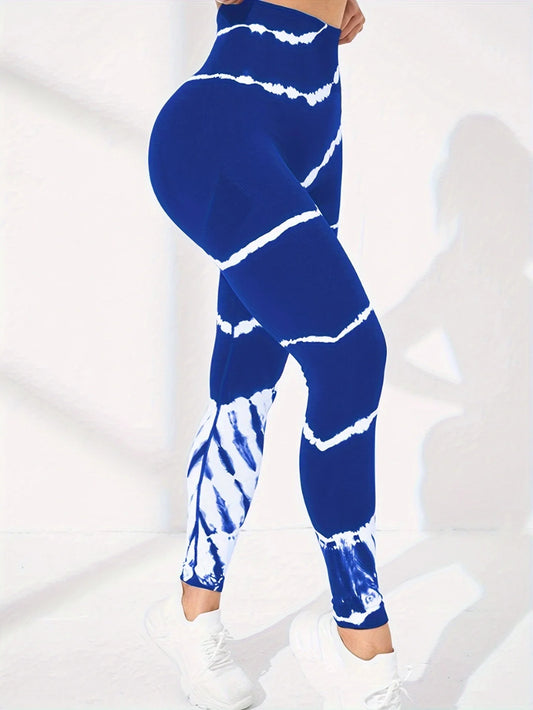 Women's Tie-Dye High Waist Calf Pants