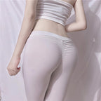 Women's High Waist Sheer Nylon Leggings The Max Mall