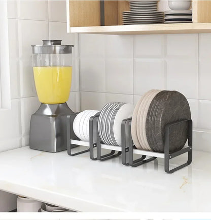 Kitchen Cabinet Plate Organizer - Multi-Function Dish Storage Rack