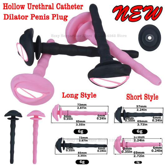Hollow Silicone Horse Eye Rod Urethral Stimulator Expander Needle
