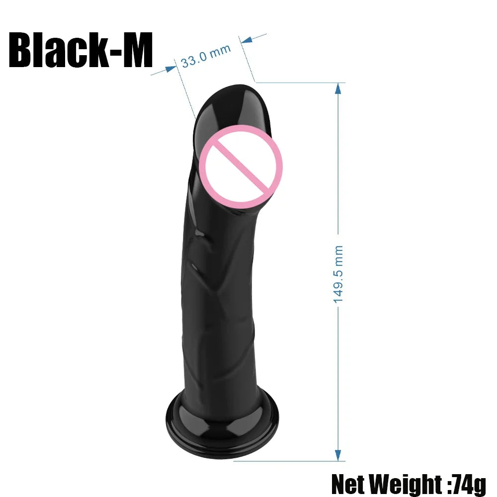 Harness Strap-On 2 Vibration Realistic Dildos Anal G-spot Stimulation