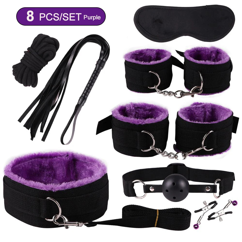 Exotic Bed Bondage Set BDSM Kits Exotic Sex Toys For Adults Games
