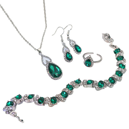 Square Pattern Electroplated Jewelry Set