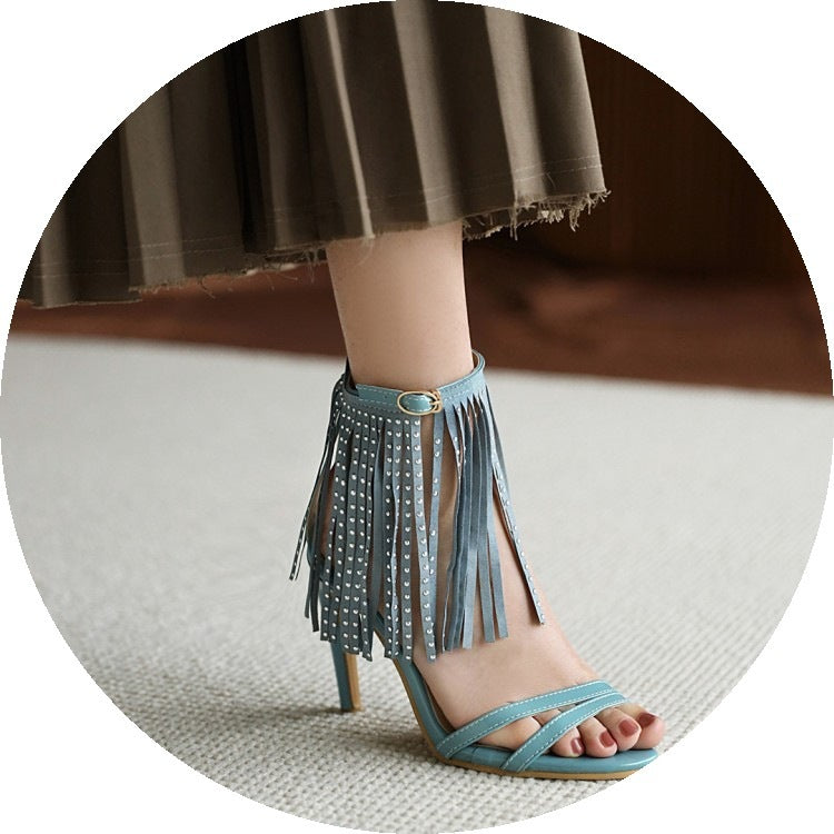 Matte Round Head High Heels