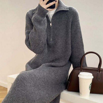 Overcoat Inner Wear Overknee Sweater Knitted Dress