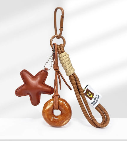 Cartoon Bread Pattern Handbag Pendant