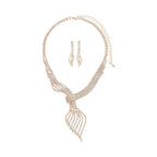 Diamond Treatment Clavicle Chain Jewelry Set The Max Mall