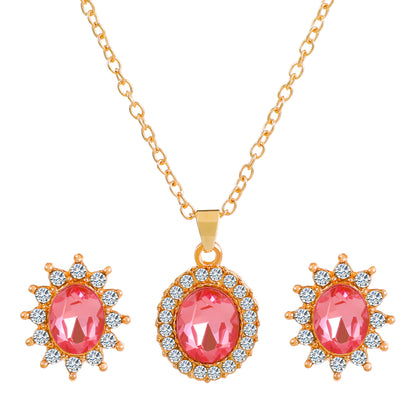 Sunflower Jewelry Set - Rose Gold Plated
