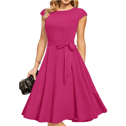 Sleeveless Lace-up Waist-tight Party High-end Dress