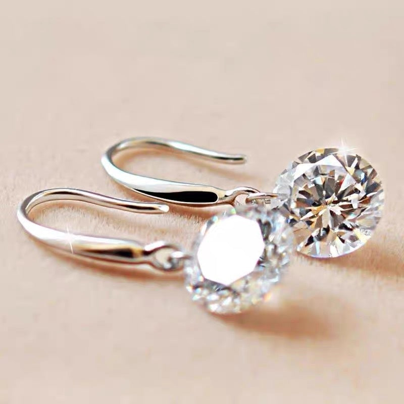 925 Silver Diamond Earrings