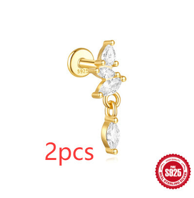 S925 Sterling Silver Geometric Earrings The Max Mall