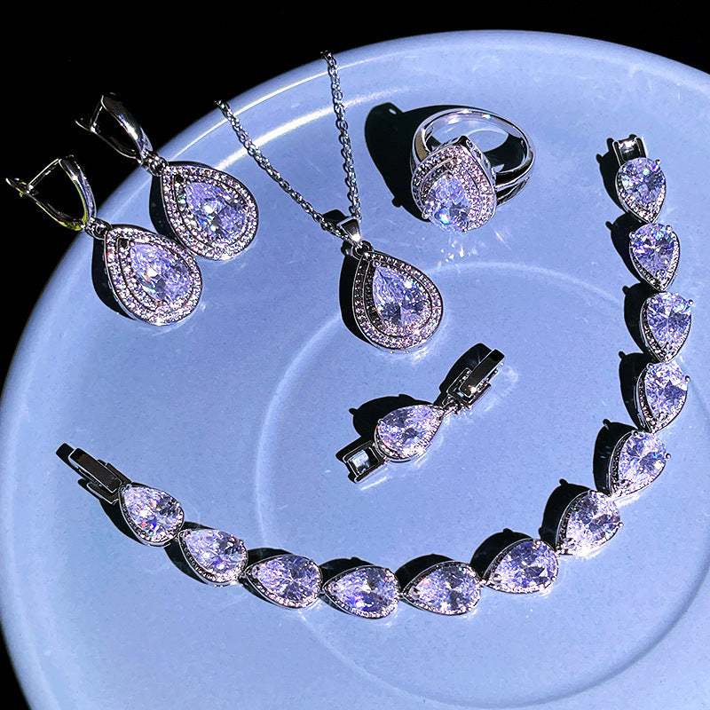 Zircon Crystal Jewelry Set