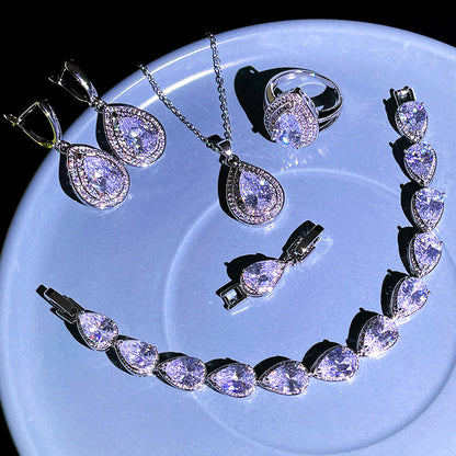 Zircon Crystal Jewelry Set
