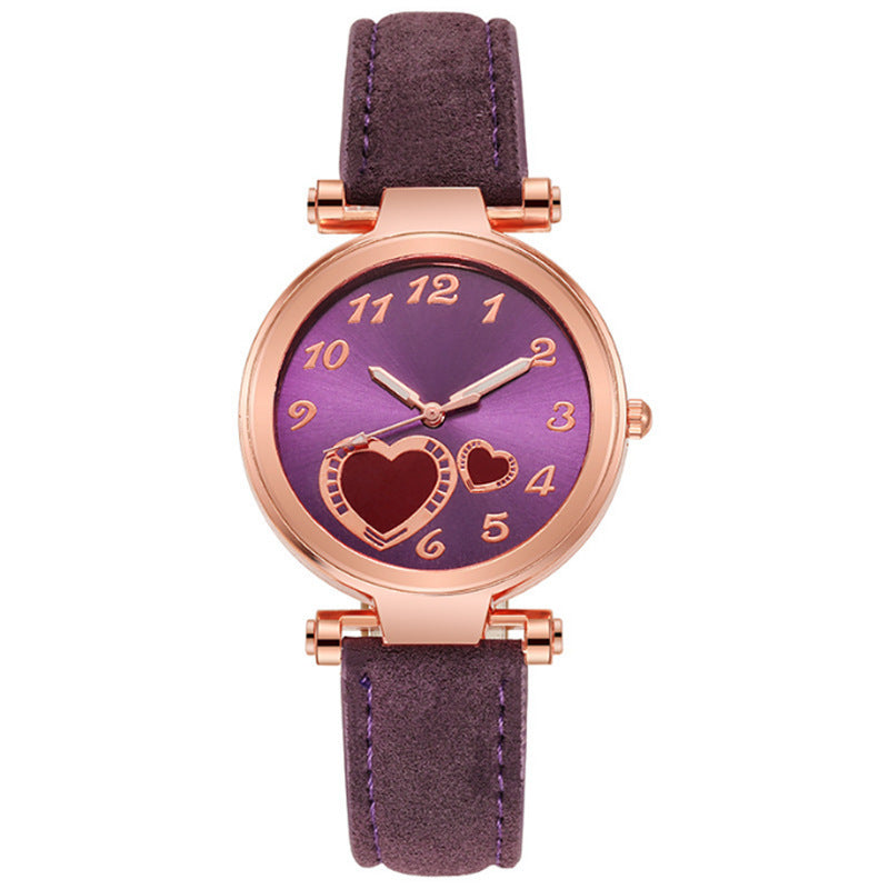 Retro Round Dial Watch - Rose Gold Clasp