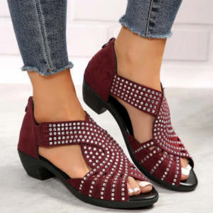 Black Artificial PU Sandals