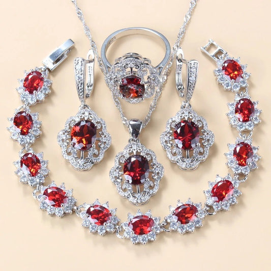 Women's Zircon Jewelry Set - Water Wave Chain