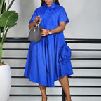 A- Line African Shirt Dress Women Regular Sleeve The Max Mall