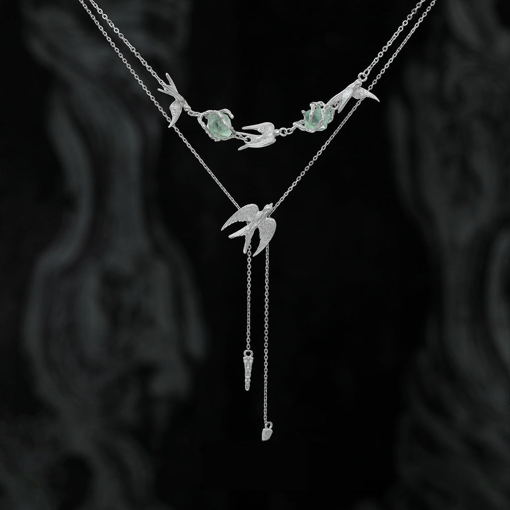 925 Silver Bird Necklace - Cross Chain The Max Mall