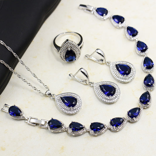 Zircon Crystal Jewelry Set