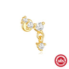 S925 Sterling Silver Geometric Earrings The Max Mall