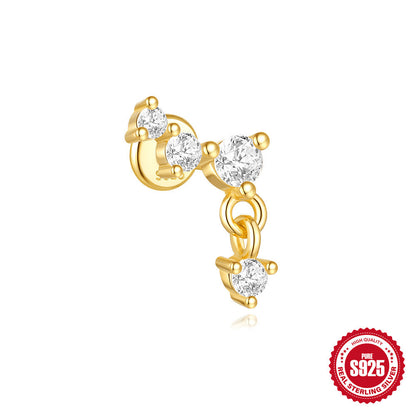 S925 Sterling Silver Geometric Earrings