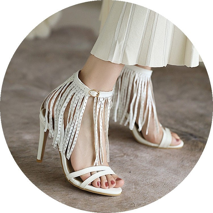 Matte Round Head High Heels