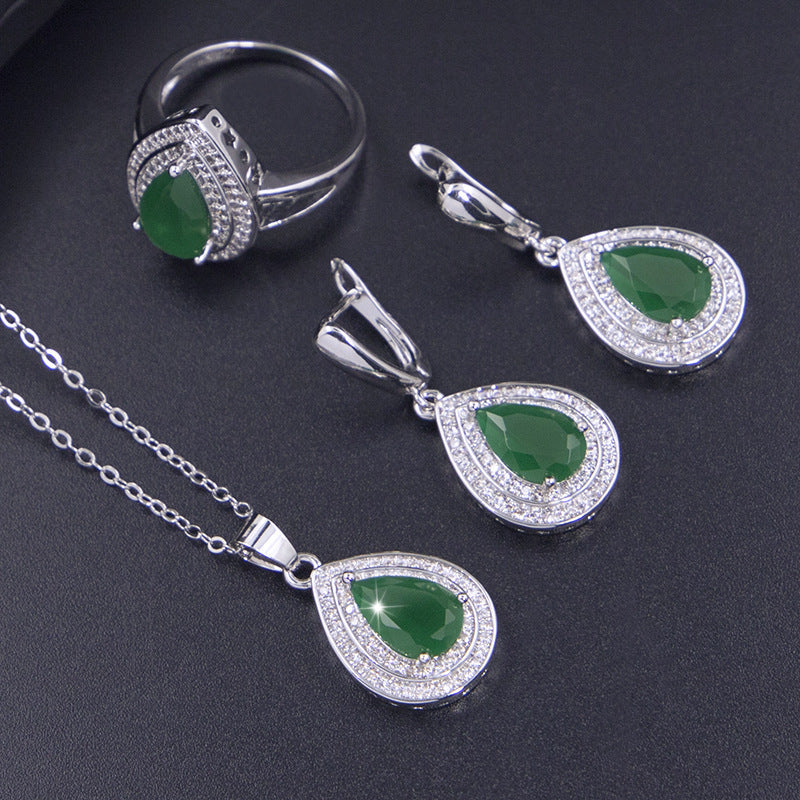 Zircon Crystal Jewelry Set