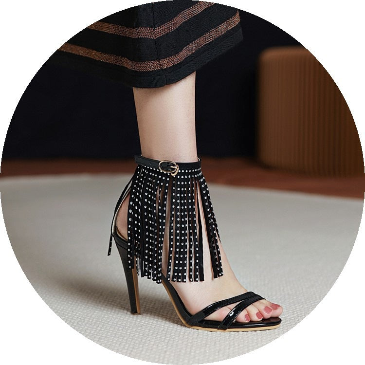 Matte Round Head High Heels