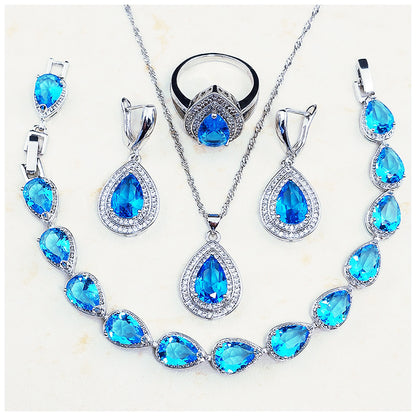 Zircon Crystal Jewelry Set