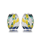 Dripping Oil Leaf Pastoral Earrings The Max Mall