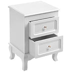 VASAGLE bedside table, each with 2 drawers, pine legs, 2 pieces The Max Mall